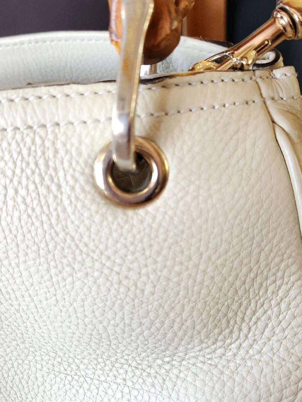 Gucci Bamboo Top Handle W/ Long Strap Measures 12